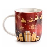 Cana portelan in cutie cadou Craciun Village II 8x9 cm, 350 ml