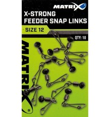 Vartej cu Margea Culisanta si Agrafa Matrix X-Strong Feeder Bead Snap Links Nr.10 10buc/plic