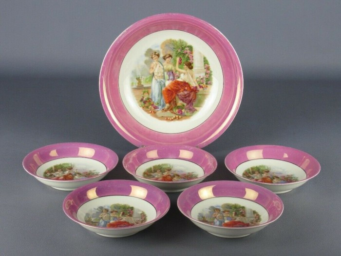 Serviciu Antic Porcelan German Perioda Sec Xx