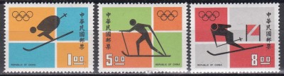 Taiwan 1972 - Jocurile Olimpice de iarnă - Sapporo, MNH foto