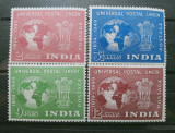 INDIA 1949 SERIE UPU MH, Stampilat
