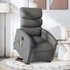 VidaXL Fotoliu electric masaj rabatabil cu ridicare, gri &icirc;nchis textil 3204015
