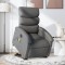 vidaXL Fotoliu electric masaj rabatabil cu ridicare, gri &icirc;nchis textil 3204015