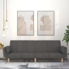 Gossi canapea extensibila cu 2 locuri, 2 perne, gri inchis, textil