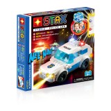 Jucarie Stax - Set constructie copii cu lumini si sunete - Masina de politie, Open Brick Source