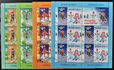 ROMANIA 2017 Jocurile copilariei Minicoli de 5 timbre si vigneta MNH - LP 2148 b foto
