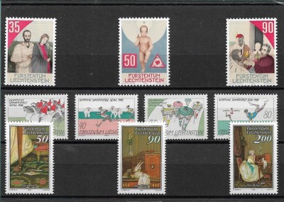 C5589 - lot timbre nestampilate MNH Liechtenstein foto