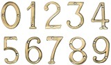Cifre din Alama pt Usa de Apartament &quot;5&quot; - 1 buc