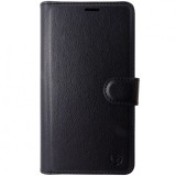 Husa tip carte cu stand Techsuit, aspect piele neagra, pentru Apple iPhone 13 Pro