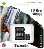 Card de memorie MicroSD Kingston Canvas Select Plus, 128GB, 100MB/s, cu adaptor, Micro SD, 128 GB