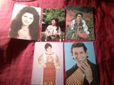 5 Ilustrate - CP - cu Interpreti de Muzica Populara - Ed. Casa Filmului ACIN
