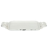 Cumpara ieftin Set 2 tavi fier alb antichizat 16x8x1 cm