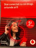 CARTELE PREPAY VODAFONE CU 5 EURO CREDIT