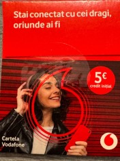 CARTELE PREPAY VODAFONE CU 5 EURO CREDIT