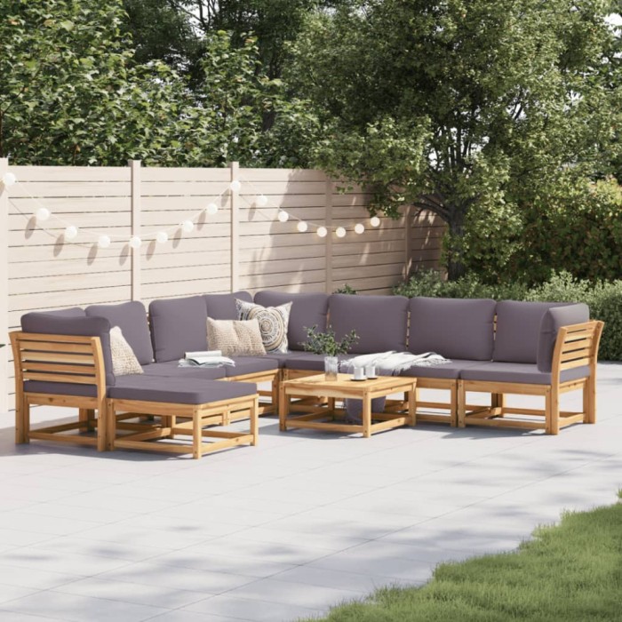 Gossi set mobilier gradina cu perne, 9 piese, lemn masiv acacia
