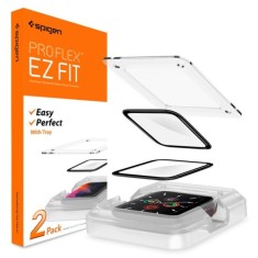 Folie pentru Apple Watch 4 / 5 / 6 / SE / SE 2 (40mm) (set 2) - Spigen ProFlex EZ Fit - Black foto