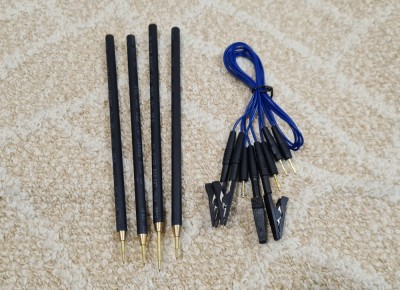 Set 4 bucati BDM Probe Pen Gold Pin pt. Stainless LED BDM Frame Programming Tool foto