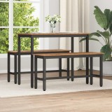 vidaXL Bancă de Dining 2 pcs Lemn vechi 100 x 32,5 x 48,5 cm 873759