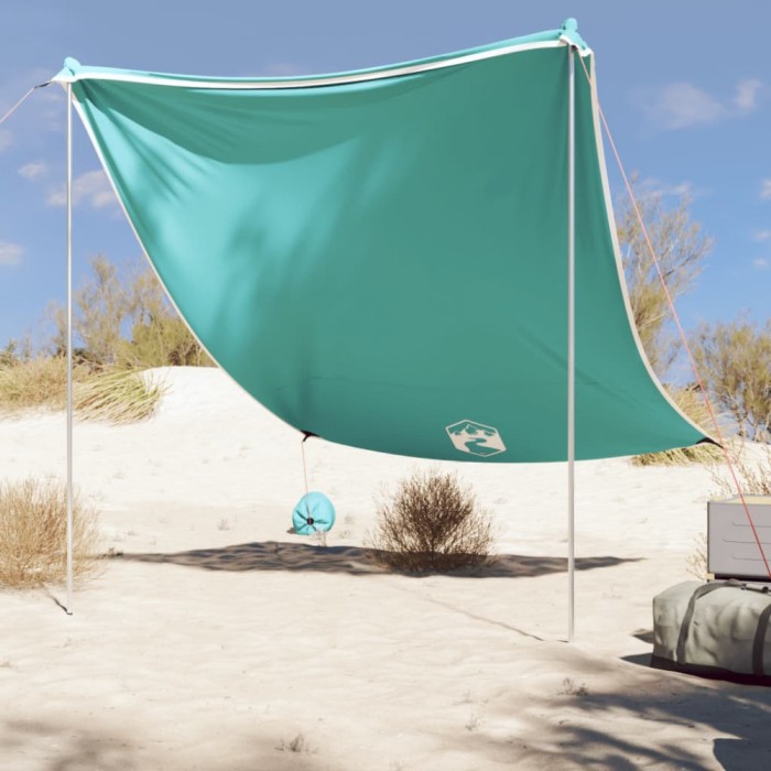 Gossi baldachin de plaja cu ancore de nisip, verde, 214x236 cm
