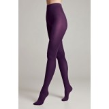 Ciorap Gros din Microfibră cu Efect 3D Trendy 150 Den, Melanzana, 2-S Standard