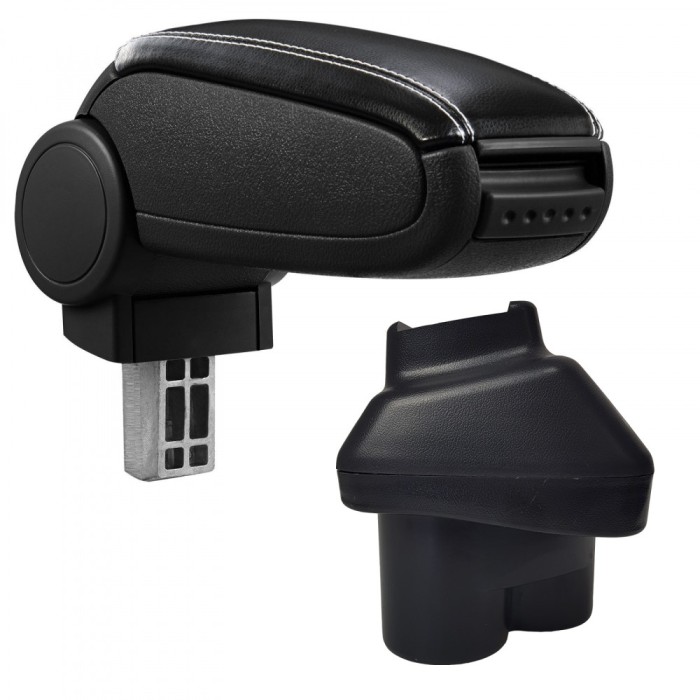 Cotieră pentru Ford Transit Connect 1 (06.2002-2009) negru piele ecologica cu cusatura alba ()