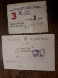 CLUJUL VECHI - BILET CINEMA CAPITOL - CUPON ABON. TEATRUL NATIONAL - ANII 1940