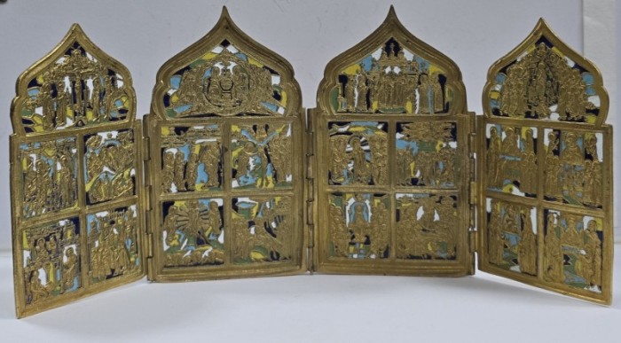 Scene din Viata lui Iisus, Triptic de Calatorie, Rusia, Secol XIX