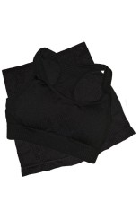Set 2 Piese fitness, Colanti scurti + Top cu push up si burete detasabil, Negru- S foto