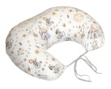 Perna pentru gravide si alaptare, husa detasabila din bumbac 100% si umplutura antialergica BabySoft , Circ Blue, Amy