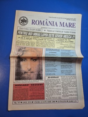 ziarul romania mare 14 ianuarie 2005 - redactor sef corneliu vadim tudor foto