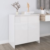 Cumpara ieftin Servantă, alb extralucios, 70x41x75 cm, lemn prelucrat
