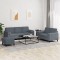 vidaXL Set canapea cu perne, 3 piese, gri &icirc;nchis, catifea 3202045