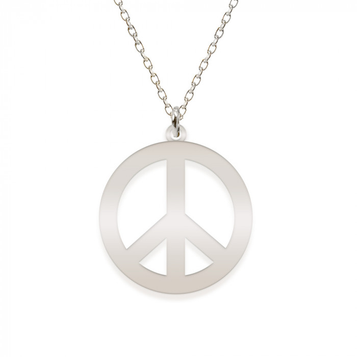 Peace - Colier personalizat semnul pacii din argint 925
