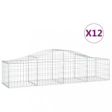 Cumpara ieftin Cosuri gabion arcuite 12 buc, 200x50x40/60 cm, fier galvanizat