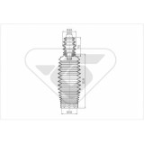 Set burduf protectie amortizor Hutchinson KP001, parte montare : Punte fata, Stanga/ Dreapta