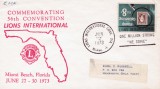 Plic LIONS CLUB,Miami Beach, Florida, S.U.A., 27-30 Iunie 1973