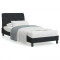 vidaXL Cadru de pat cu lumini LED, negru, 80x200 cm, catifea