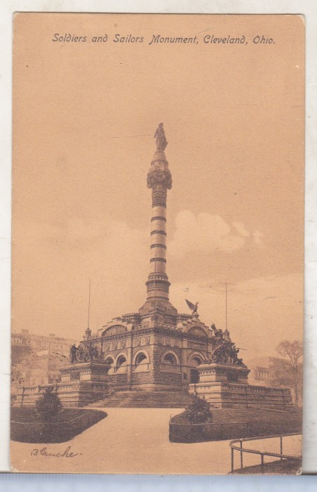 bnk cp USA - Ohio- Cleveland - circulata catre Romania 1907