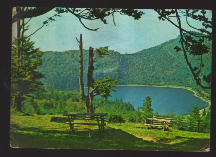 CPIB 23520 CARTE POSTALA - LACUL SF. ANA, CIRCULATA, 1973, STAMPILE, TIMBRU