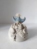 Trol / pitic viking figurina ceramica tip opait, hand-made, artist made, studio art, 10cm inaltime x 8cm diametru