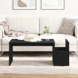 Masă de cafea vidaXL Negru Stejar 90x45x35 cm Lemn compus
