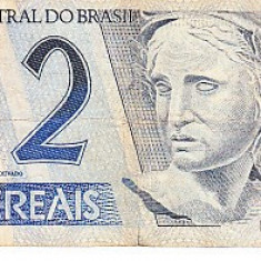 M1 - Bancnota foarte veche - Brazilia - 2 reais
