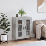 vidaXL Servantă, gri beton, 69,5x34x90 cm, lemn compozit