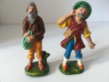 * Lot 2 figurine vintage Italia, celuloid, barbati tarani, 11cm, colectie