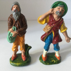 * Lot 2 figurine vintage Italia, celuloid, barbati tarani, 11cm, colectie