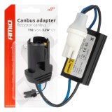 Rezistor CANBUS pentru becuri LED 12V 3.2W T10 W5W, adaptor anti-eroare pentru instalatii auto cu detectare bec ars, AMiO 04087