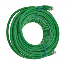 Cablu ecranat FTP, Lanberg 41918, cat.6, mufat 2xRJ45, lungime 20m, AWG 26, 250 MHz, de legatura retea, ethernet, verde