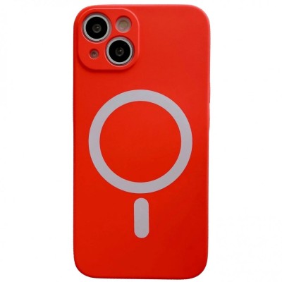Husa magsafe pentru apple iphone 11, silicon, protectie pentru camera, magnetica, incarcare wireless, flippy, rosu foto