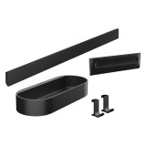 Cumpara ieftin Set accesorii de baie pentru dus, Hansgrohe, WallStoris, negru mat