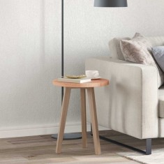 vidaXL Placă de masă Maro deschis &Oslash; 40 x 2.5 cm Lemn de stejar masiv